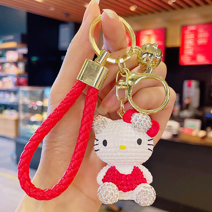 Wholesale Diamond Resin Doll Cartoon Keychain JDC-KC-YD102