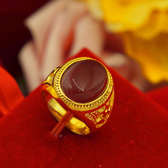 Wholesale Brass gold-plated ring set in men's style