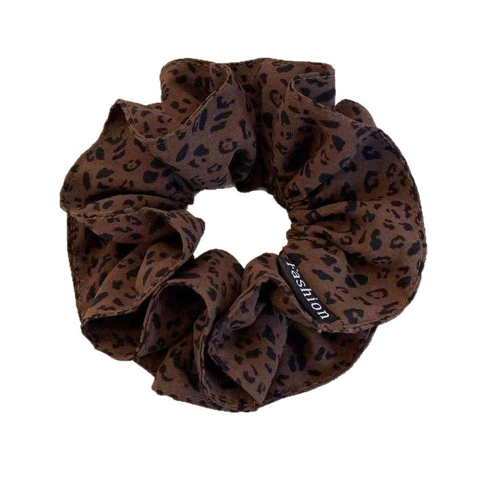 Wholesale Retro Large Leopard Print Scrunchies