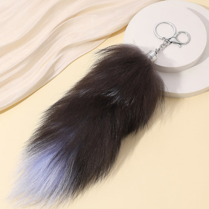 Wholesale Fox Tail Plush Keychain JDC-KC-RongRui046