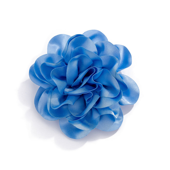 Wholesale Satin fabric exaggerated large flower brooch clip dual-use rose chest flower