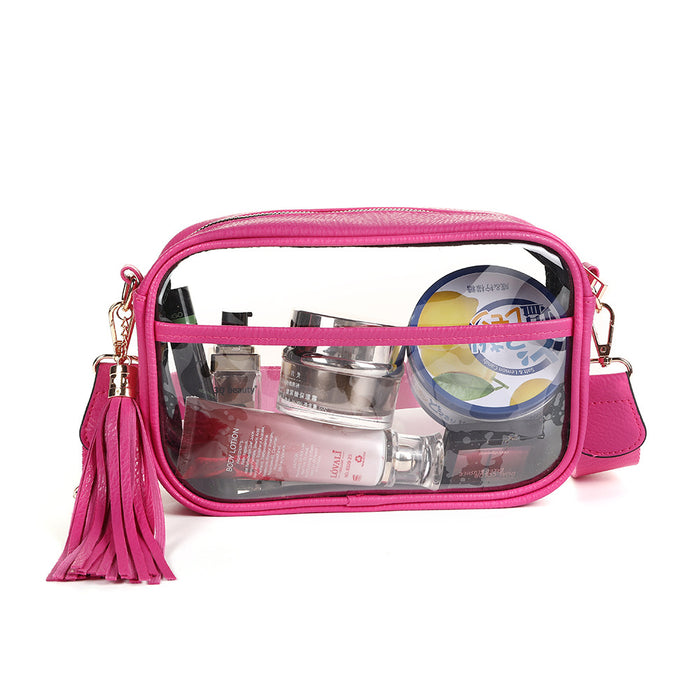 Wholesale TPU Leather Transparent Crossbody Bag Silver Urban Simple Shoulder Bag MOQ≥2