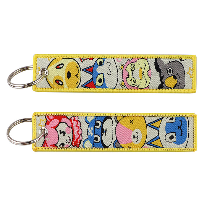 Wholesale Cartoon Cute Capybara Animal Woven Label Lanyard Keychain JDC-KC-KKX005