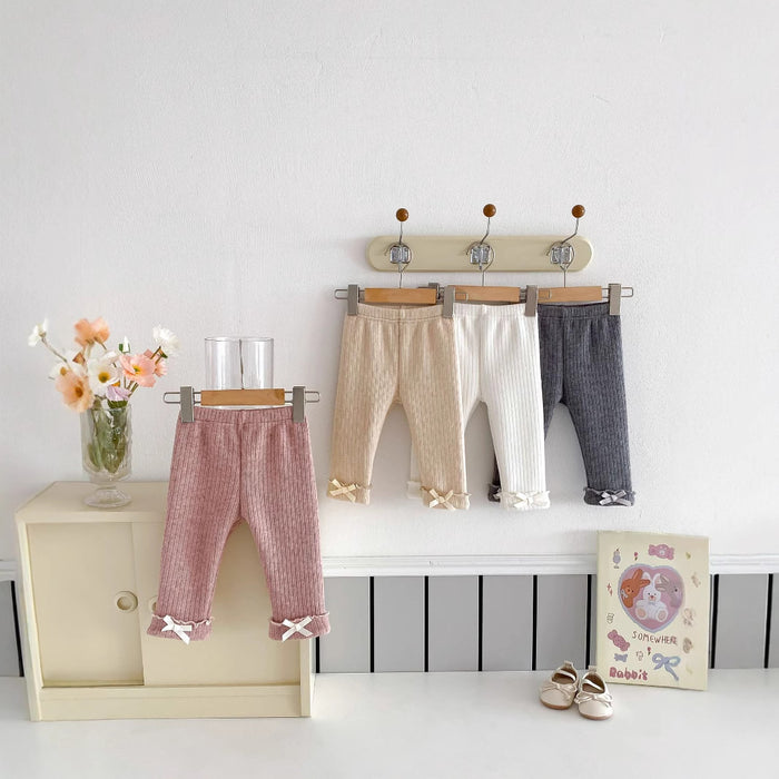 Wholesale Korean Style Girls' Underwear for Autumn and Winter New Children's Casual Pants Baby Plush Warm Pants for Winter JDC-BC-WeiNiS035