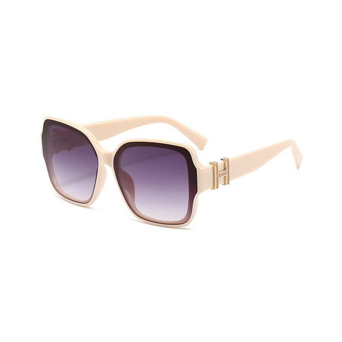 Wholesale Retro Box Sunglasses, Women's Round Face, Fashionable and Premium Sunglasses, New Versatile Sunscreen Glasses