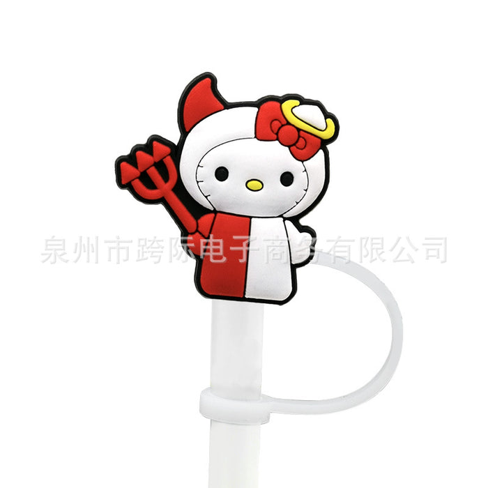 Wholesale 10pcs Silicone Cartoon Straw Cover JDC-SCR-KuaJ008