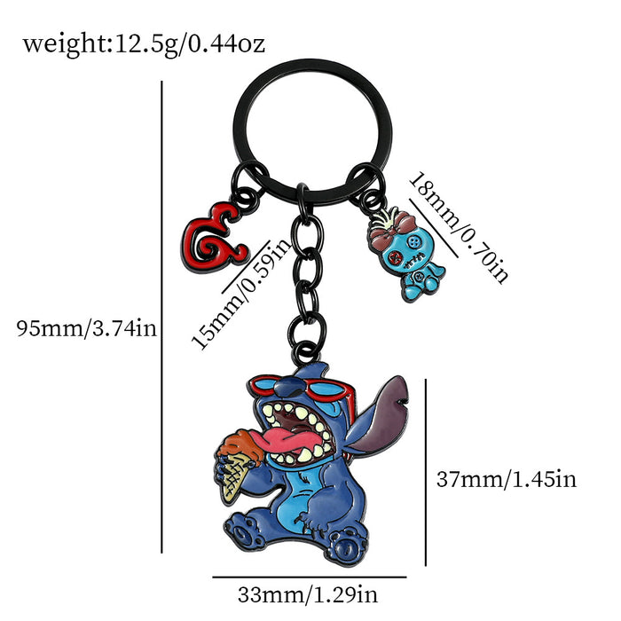 Wholesale Star Stitch Stitch Keychain Cartoon Stitch Doll Pendant Creative Couple Keychain JDC-KC-BS004