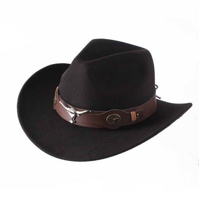 Wholesale Woolen Cowboy Hats for Men and Women Couples JDC-FH-DG017