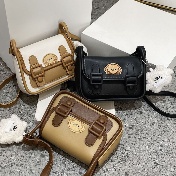 Wholesale Color blocking minimalist bag with fashionable and retro texture, niche single shoulder bag