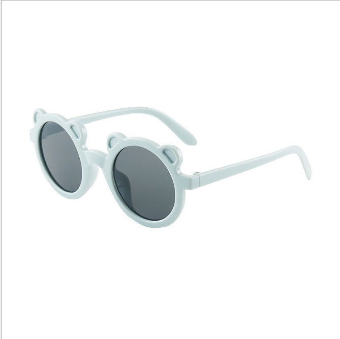 Wholesale Baby sunglasses matte children's sunglasses trendy round frame retro mocha mirror