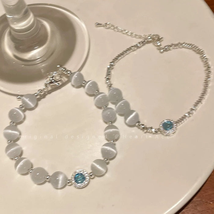 Wholesale Broken silver beaded bracelet with high-end feel and temperament