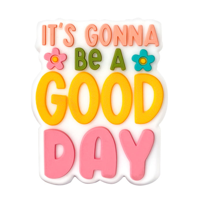 Wholesale 10pcs Cartoon English Letters "good Day" Silicone Beads Focal Beads JDC-BDS-WDX062