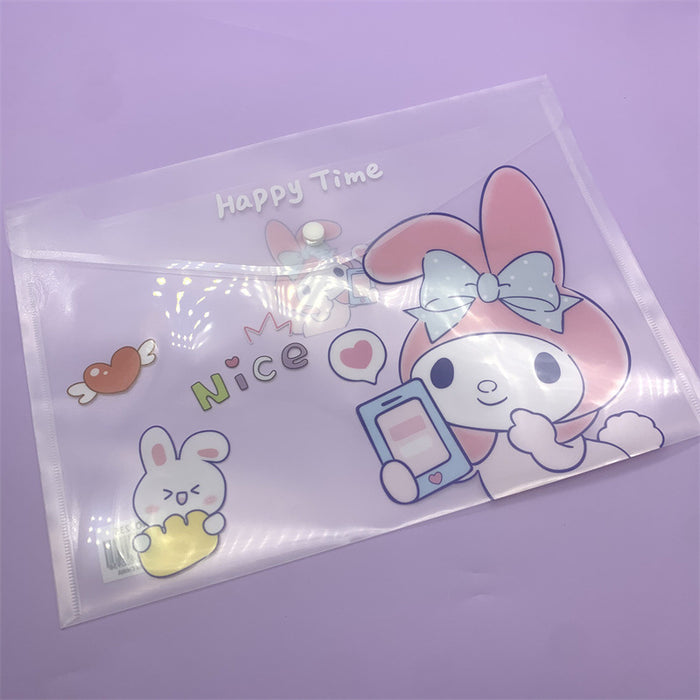 Wholesale Transparent Snap Snap File Bag A4 Material Test Paper File Bag (S) JDC-FB-YunL001