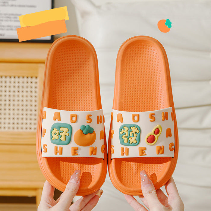 Wholesale  slippers for women  indoor home new thick bottom non-slip bath  cartoon sandals