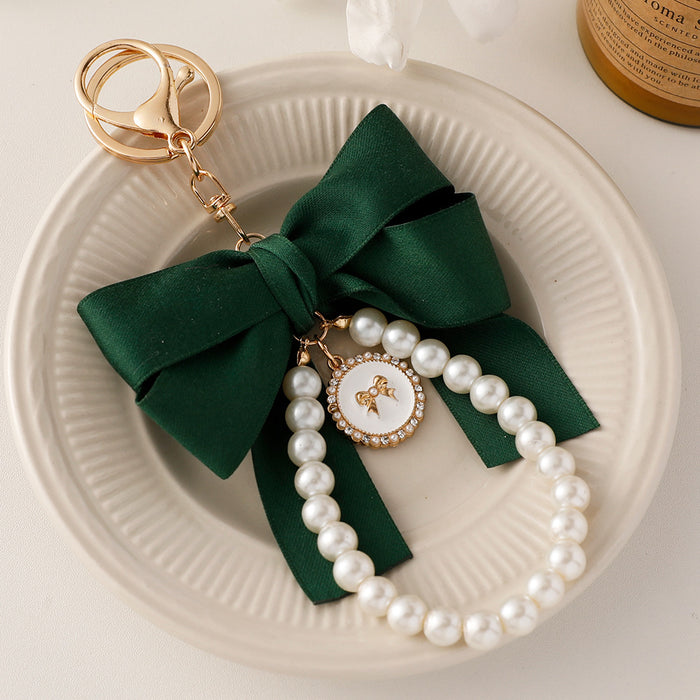 Wholesale Big Bow Tie Pearl Keychain JDC-KC-CH117