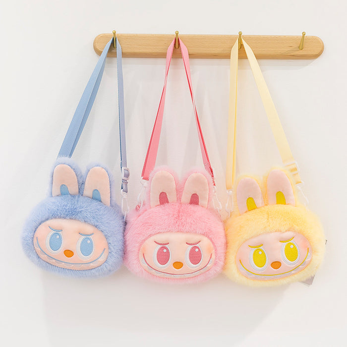 Wholesale Colorful Plush Shoulder Bag Plush Toy Cute Big-Headed Doll Girls and Children' s Bags
