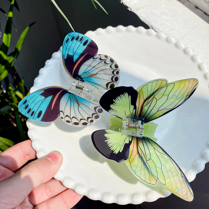 Wholesale Handmade Acrylic Butterfly Hair Clip Fashion Accessory