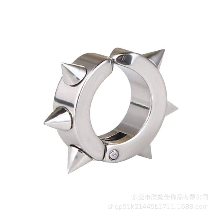 Wholesale Stainless steel punk style rivet ear clip without ear hole