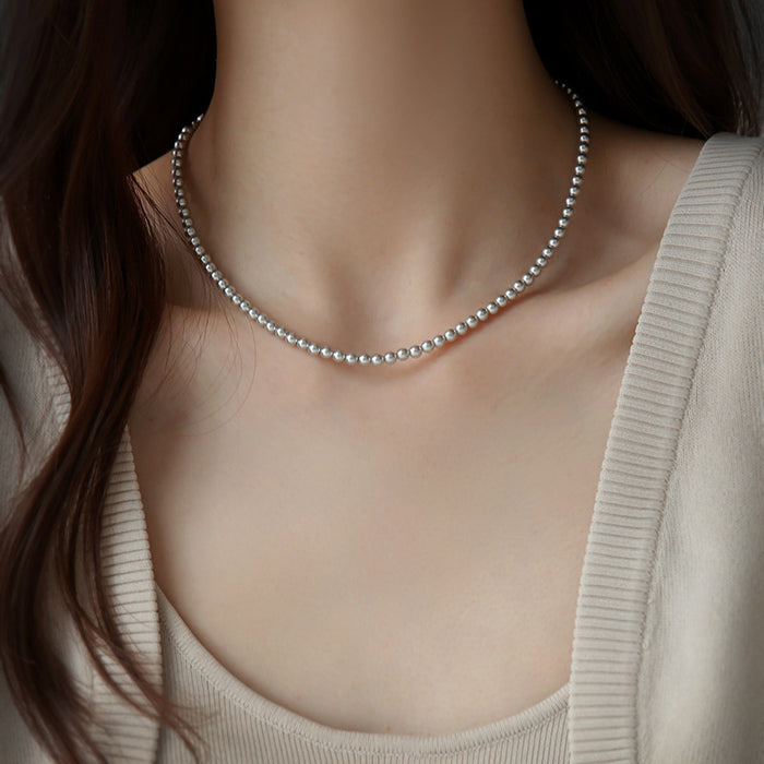 Wholesale Magnetic pearl necklace for women, silver gray, high-end, light luxury