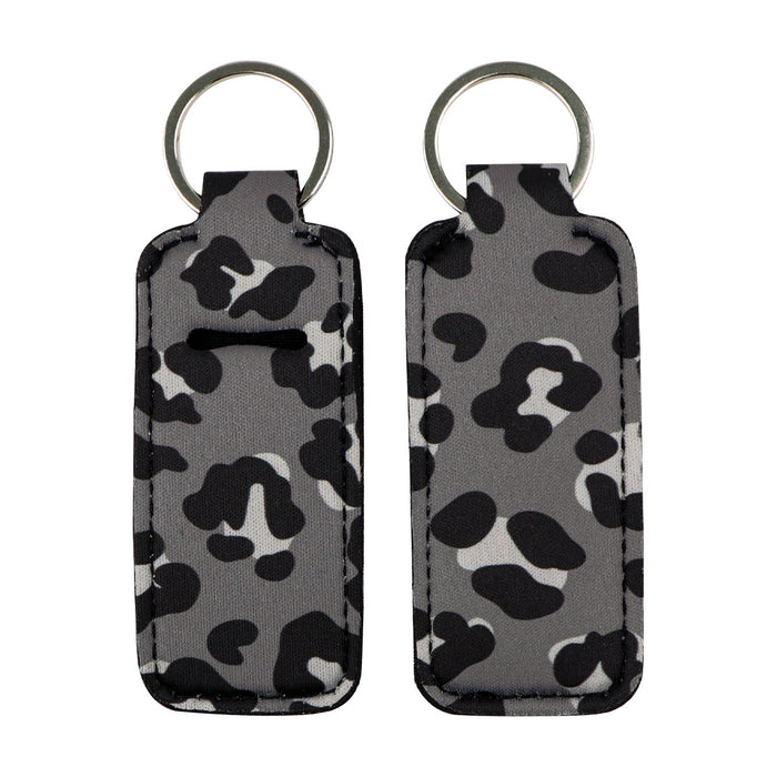 Wholesale Leopard Lipstick Set Heat Transfer Keychain