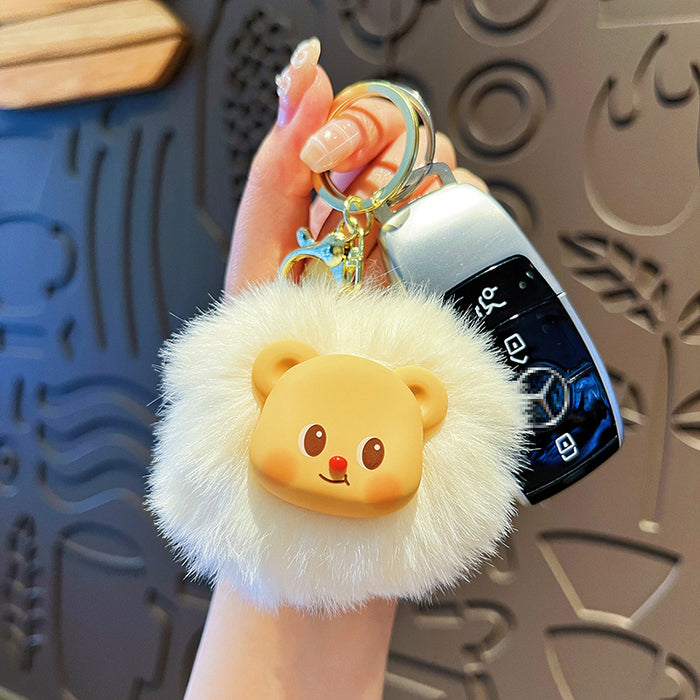 Wholesale Creative Plush Cream Bear Keychain Cute Cartoon Doll Bag Pendant