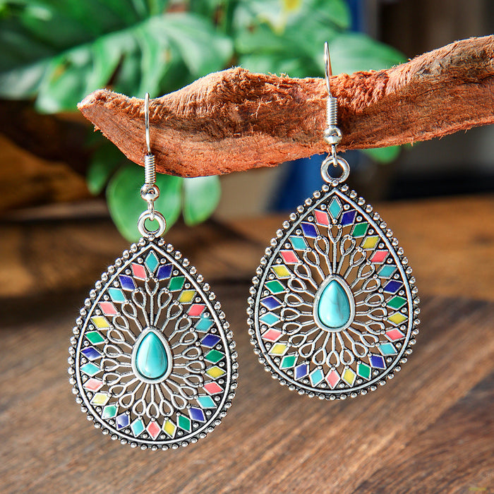 Wholesale Bohemian Drop Acrylic Earrings Vintage Fashion Accessory MOQ≥2