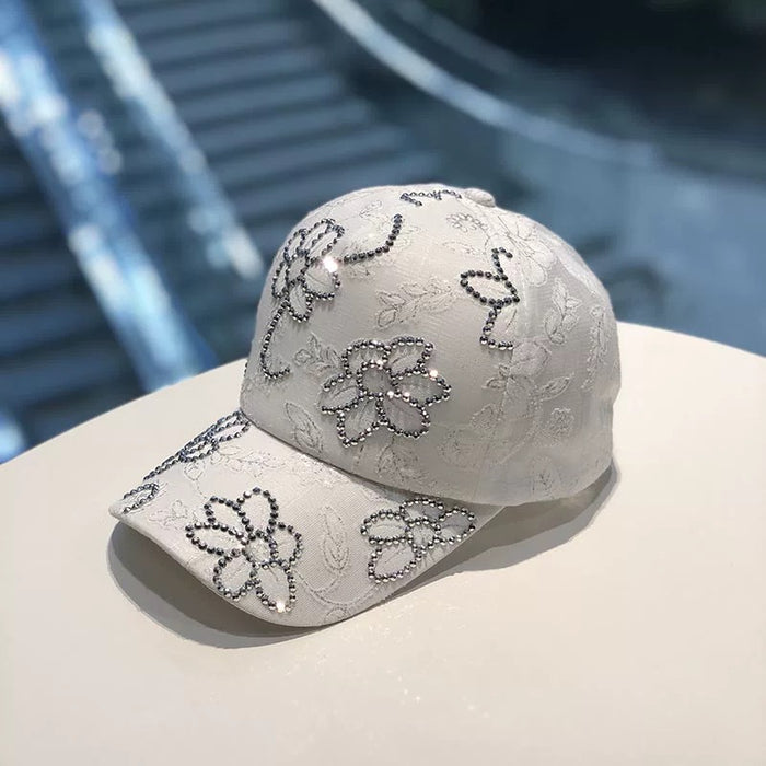 Wholesale Butterfly Duckbill Sun Hat for Women  Breathable Sun Protection Floral Baseball Cap