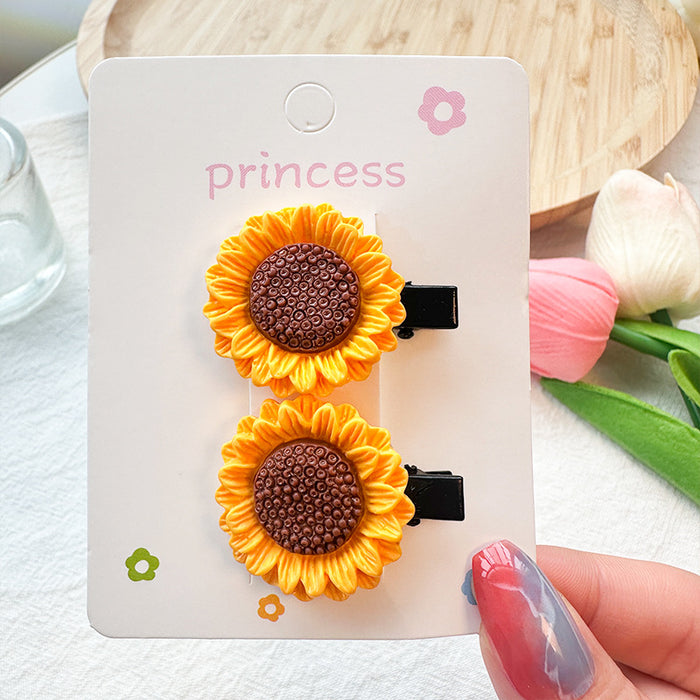 Wholesale Sunflower Plastic Hair Clip JDC-HC-Leiyang003