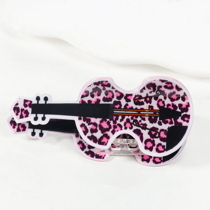 Wholesale Leopard Print Guitar Accessories Cartoon Hair Clips