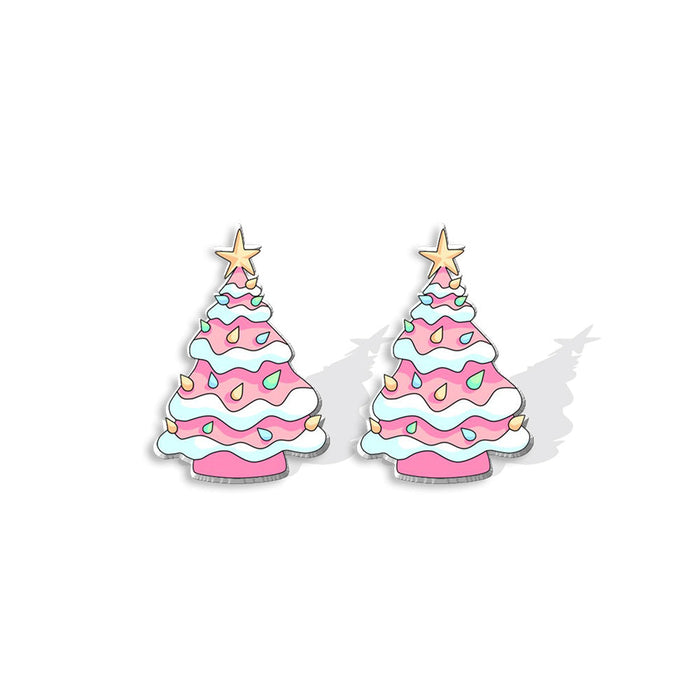 Wholesale Earrings Plastic Christmas Tree Cookies JDC-ES-XiangL081