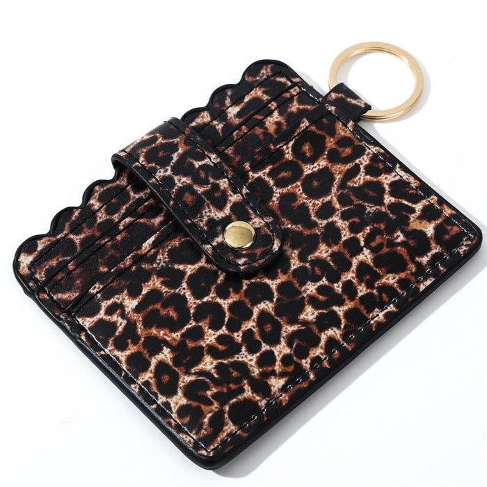 Wholesale PU Leather Card Holder Keychain JDC-KC-JinHan001