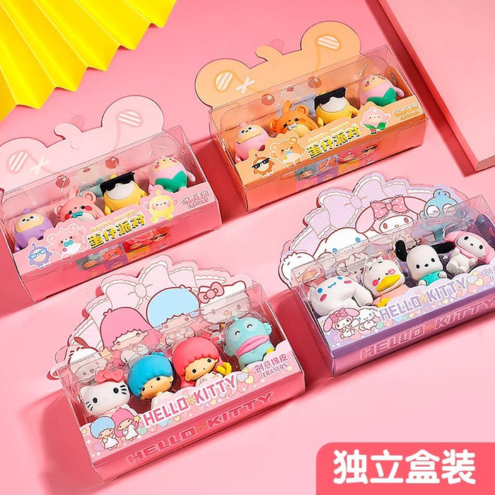 Wholesale Stylish Doll Erasers 3D TPR Creative Spliceable Gift for Students