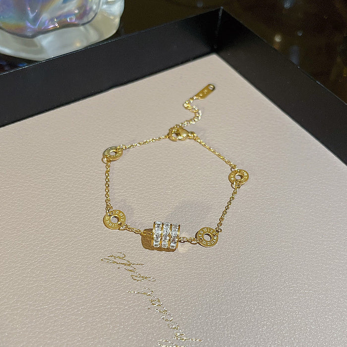 Wholesale stainless steel bracelet double-layer folded to wear