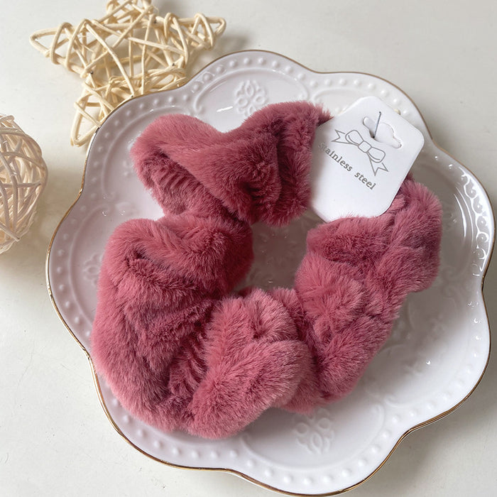 Wholesale Korean Autumn and Winter Cute Imitation Rabbit Velvet Hair Scrunchies