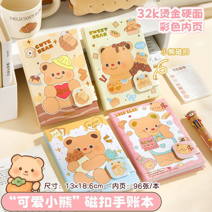 Wholesale KPOP themed cute cartoon notebook with magnetic closure and colorful pages