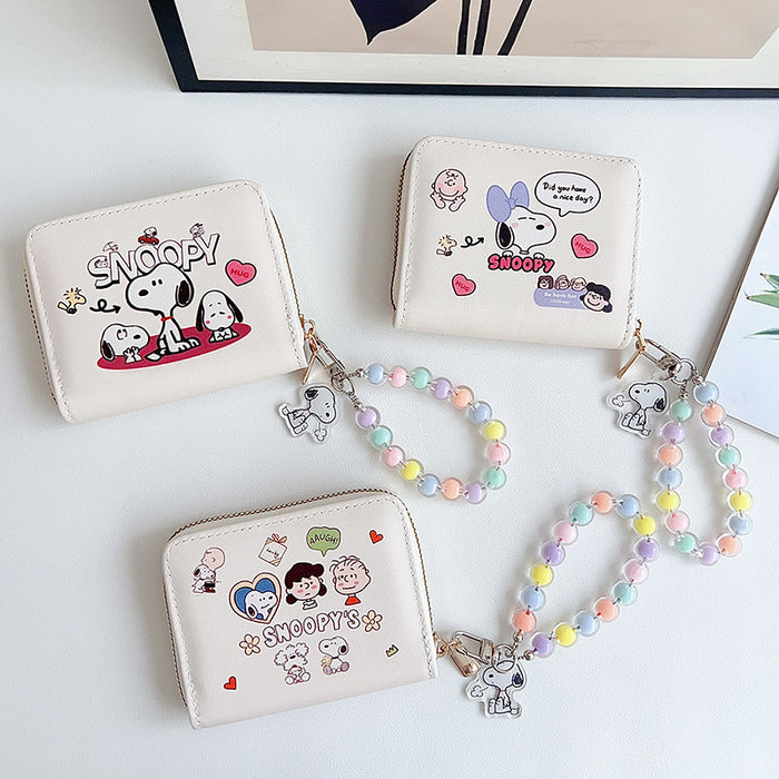 Wholesale  Cartoon Snoopy Wallet Card Bag Small and Large   Cute Chain Anti-degaussing