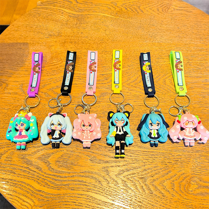 Wholesale Cute Cartoon Creative Pvc Doll  Pendant Keychain
