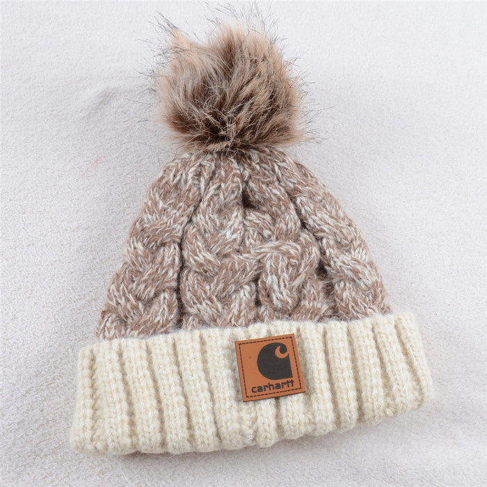 Wholesale Hat Acrylic Thermal Mixed Color Thread Twist Thermal Knitted Hat (F) JDC-FH-KuT014