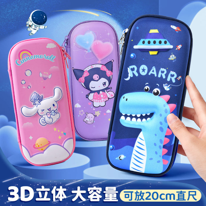 Wholesale New 3D Stereo Stationery Box for Primary School Students Cartoon Eva Pencil Case