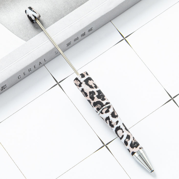 Wholesale DIY Beadable Pens Cow Print Leopard Print Christmas Plastic Pen DIY for Beaded JDC-PN-HuaH006