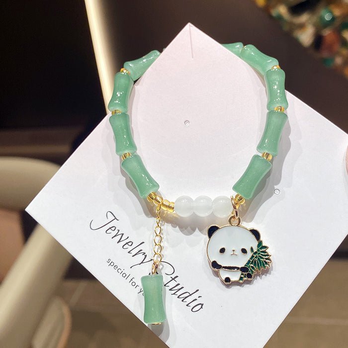 Wholesale Handmade Cartoon Panda Beaded Bracelet Fashion Jewelry Accessory MOQ≥3