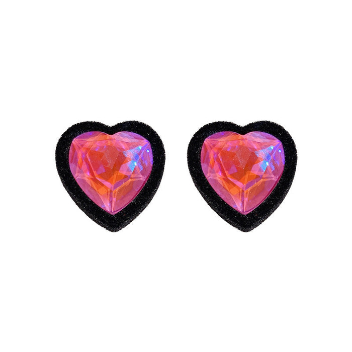 Wholesale Earrings Flocked Diamond Love Square JDC-ES-BY343