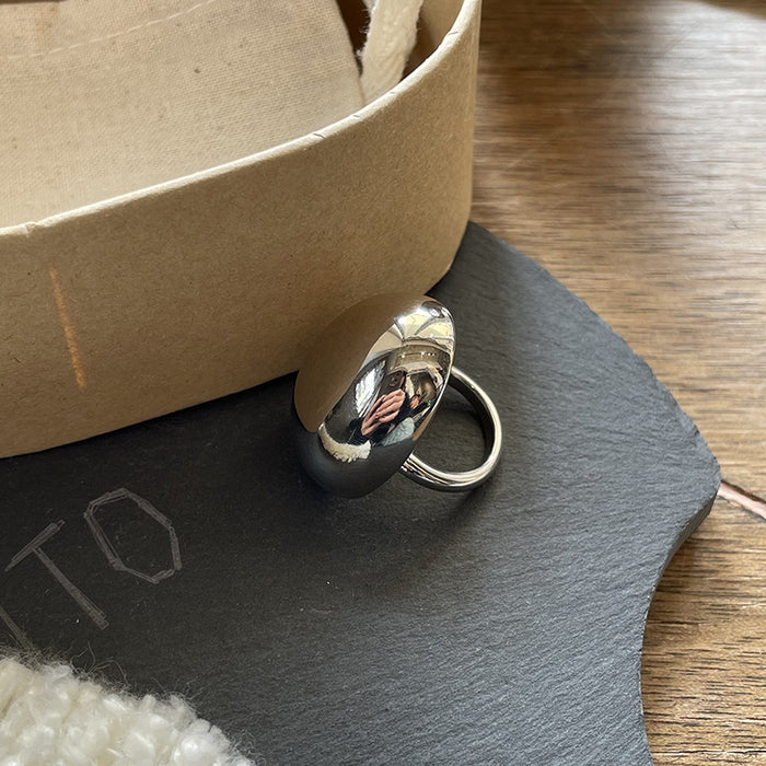 Wholesale Cold style retro open ring with resin layering, niche high-end feeling, simple and versatile index finger ring