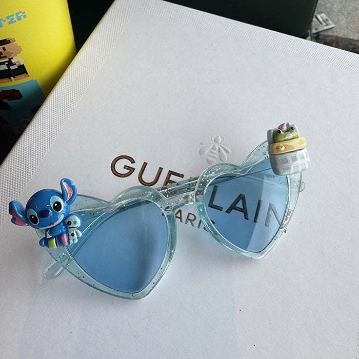 Wholesale Cute Cartoon Puppy Sunglasses Girls UV Protection Cute Super Cute Baby Glasses Little Girl Soft Leg Silicone
