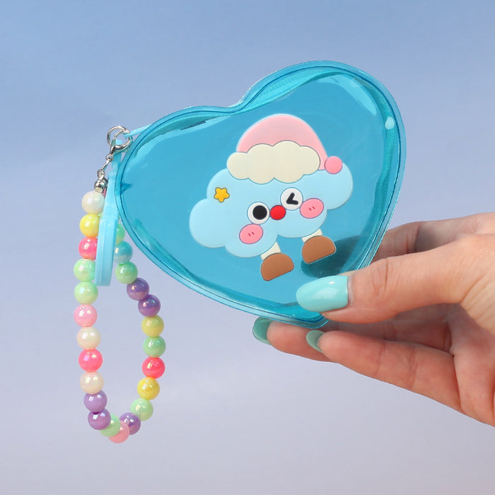 Wholesale Cute Cloud Design Transparent PVC Wallet Trendy Coin Purse Fashion Accessory For Gift And Resale
