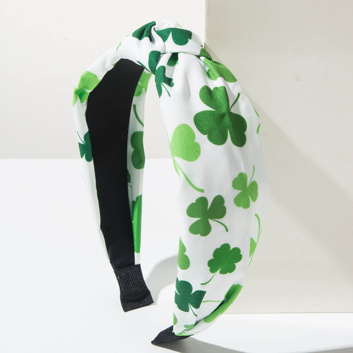 Wholesale Green series clover wide headband