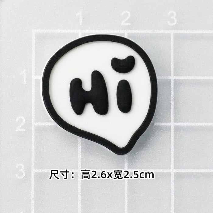 Wholesale 10pcs Soft rubber briquette elf silicone patch slippers buckle headset phone case airbag bracket refrigerator sticker accessories