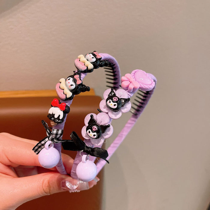 Wholesale Plastic Cartoon Children' s Headband Anti-Slip Hairband Hair Accessory for Resale