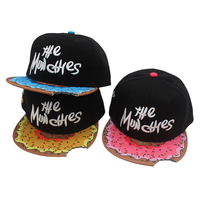 Wholesale Polyester Cartoon Letters Embroidery Flat Brim Baseball Cap JDC-FH-ZhiXie018