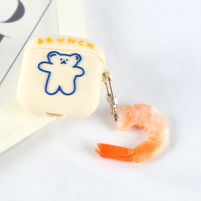 Wholesale PVC Simulated Shrimp Keychain Pendant Food Home Decor Prop MOQ≥5
